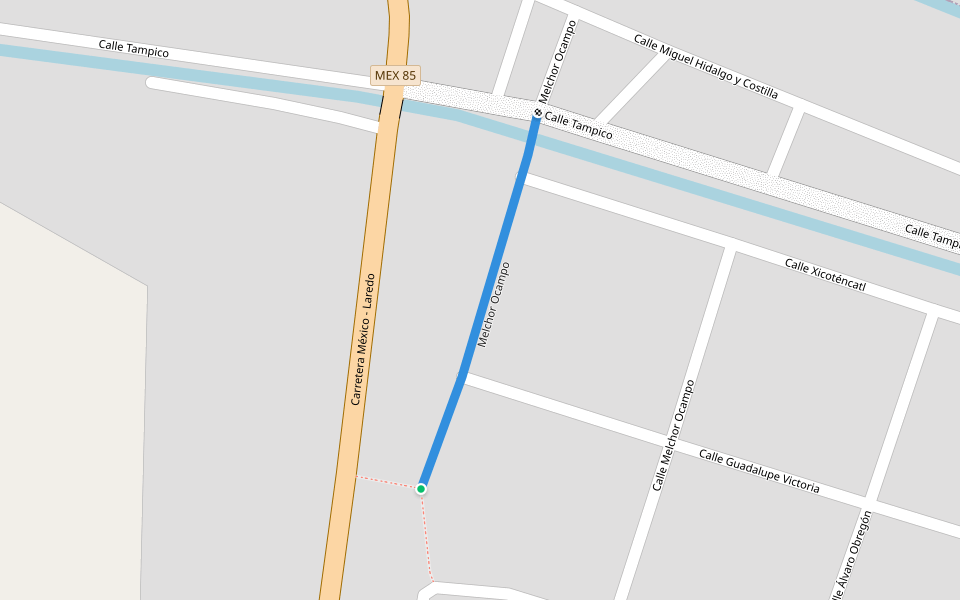 Melchor Ocampo walking route map in El Limón