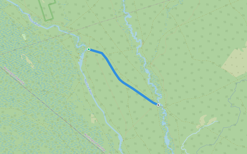 Beaver Pond-Quaker Bridge Trail walking route map in Hammonton
