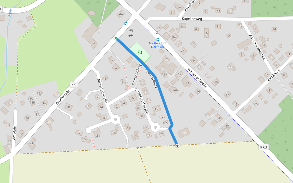 Zum Dorfplatz walking route map in Winsen (Aller)