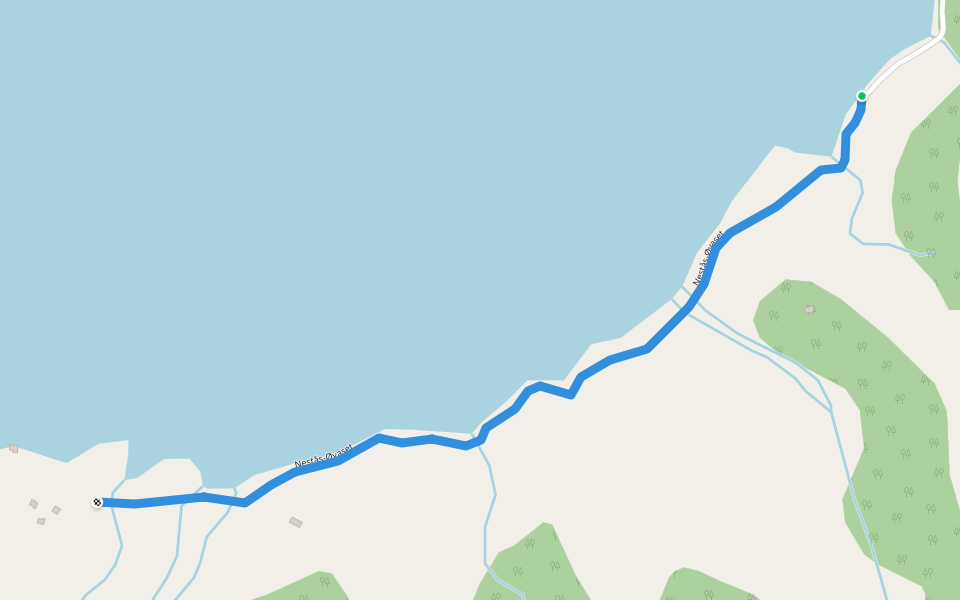 Nestås-Øyaset walking route map in Hamlagrø