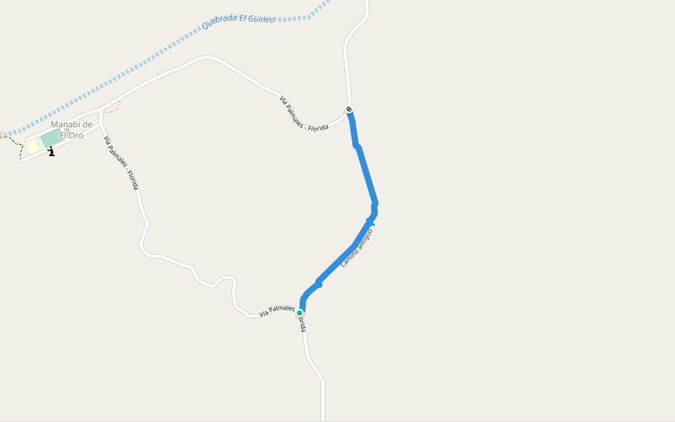 Camino antigüo walking route map in Progreso