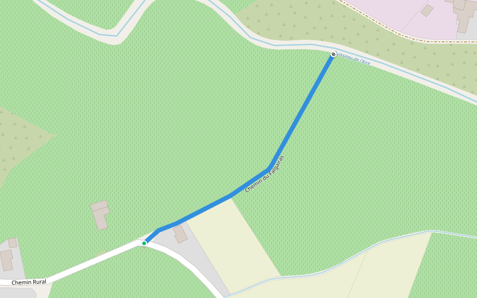 Chemin du Falgairas walking route map in Corneilhan