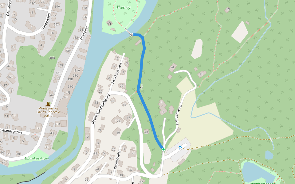 Rio walking route map in Egersund