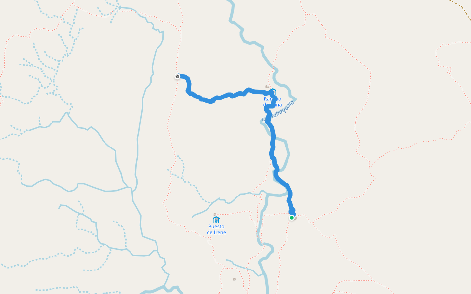 Héctor Gonzales - Dominguez por Domos walking route map in Los Molles