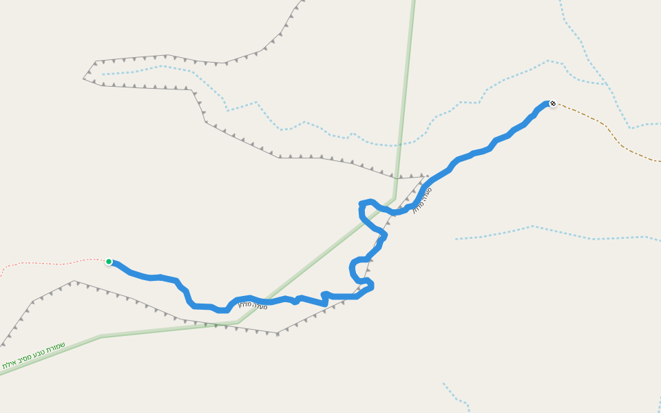 מעלה מלחן walking route map in Eilat