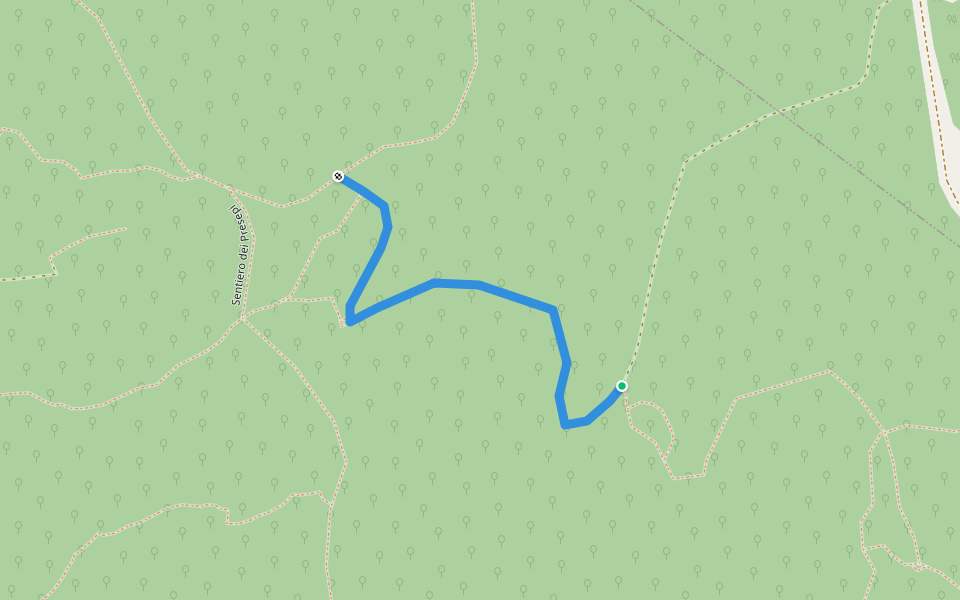MTB Il muro walking route map in Saliceto