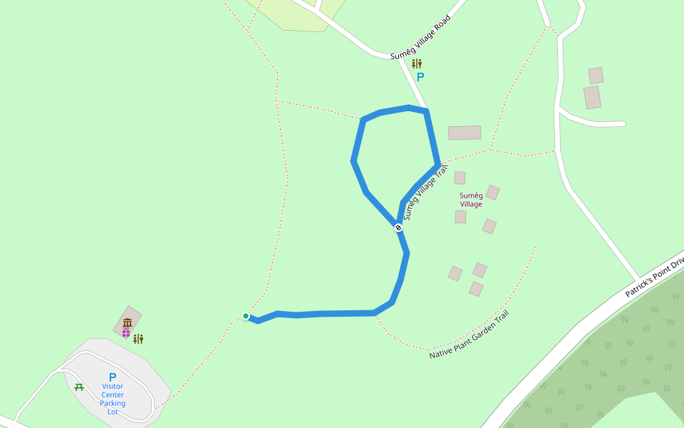 Sumêg Village Trail walking route map in Trinidad