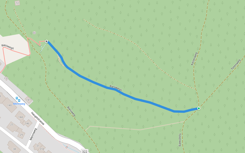 Riesiwegli walking route map in Bettingen