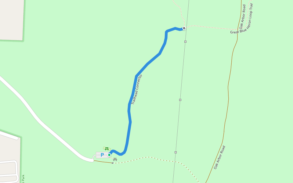 Trailhead Connector walking route map in Greensboro