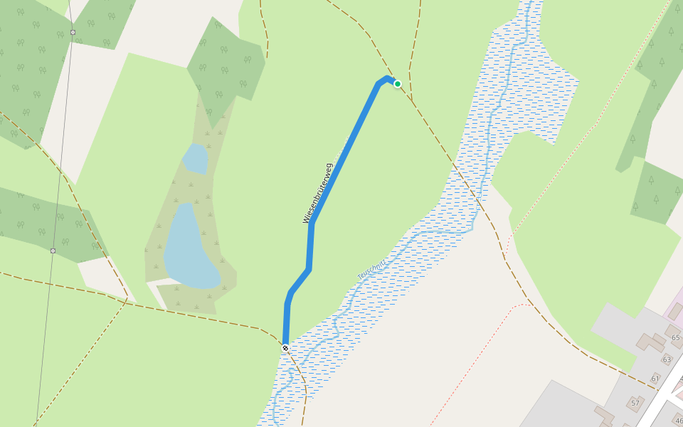 Wiesenbrüterweg walking route map in Teuschnitz