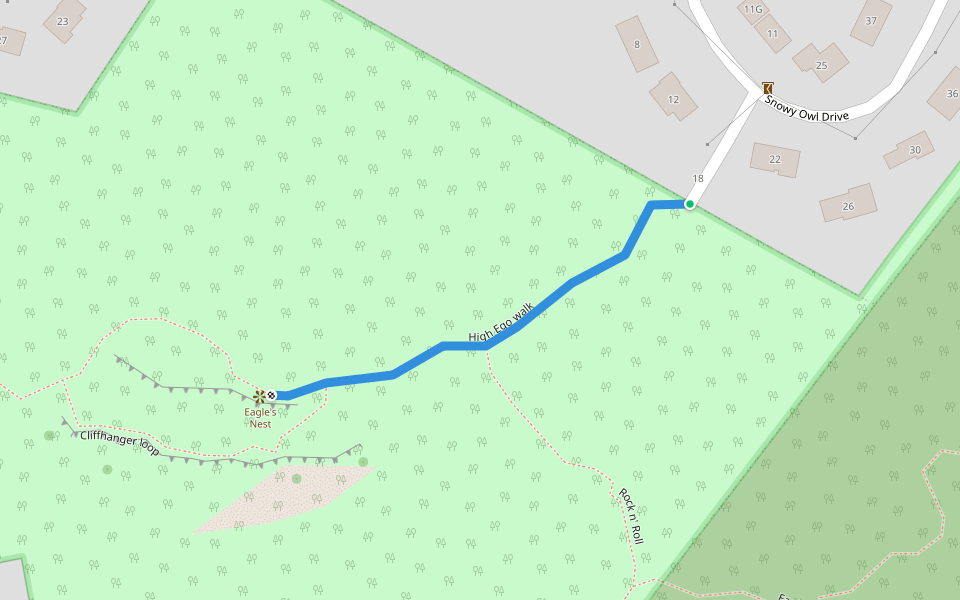 High Ego walk walking route map in Bedford