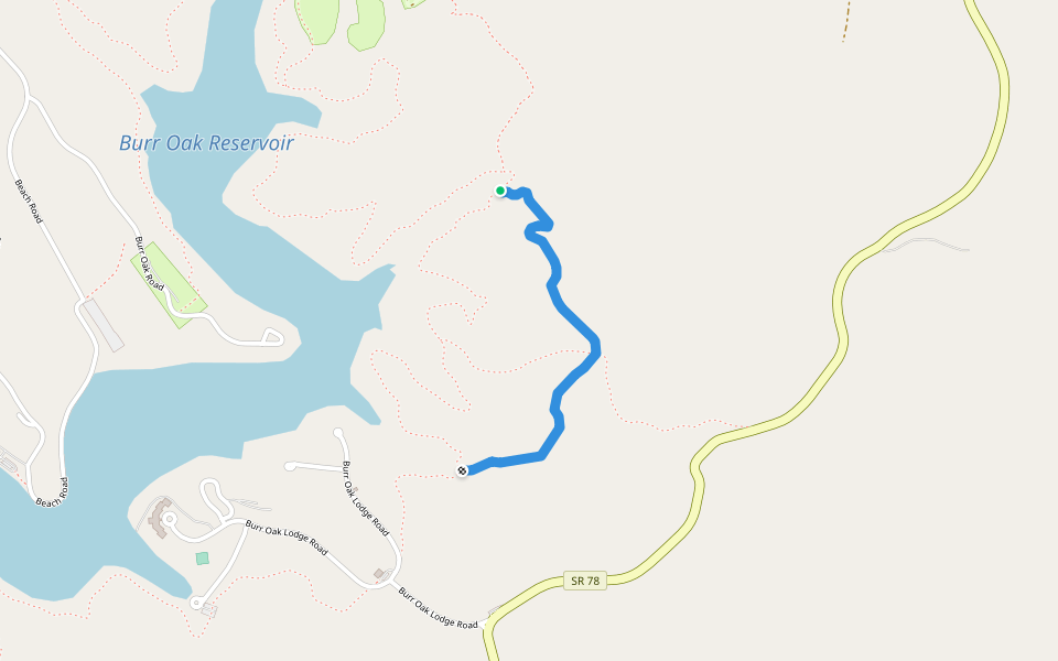 Buckeye Loop walking route map in Glouster