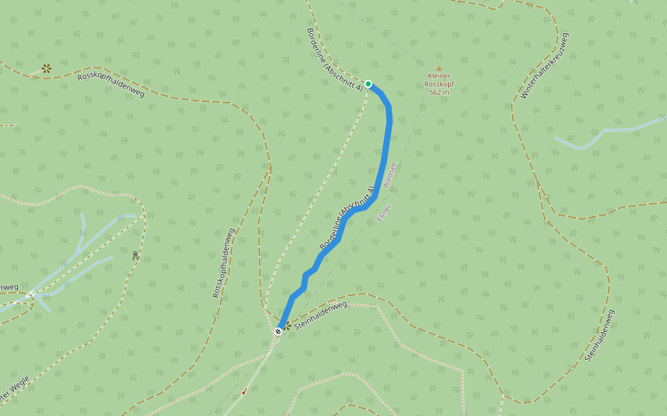 Borderline (Abschnitt 4) walking route map in Freiburg im Breisgau