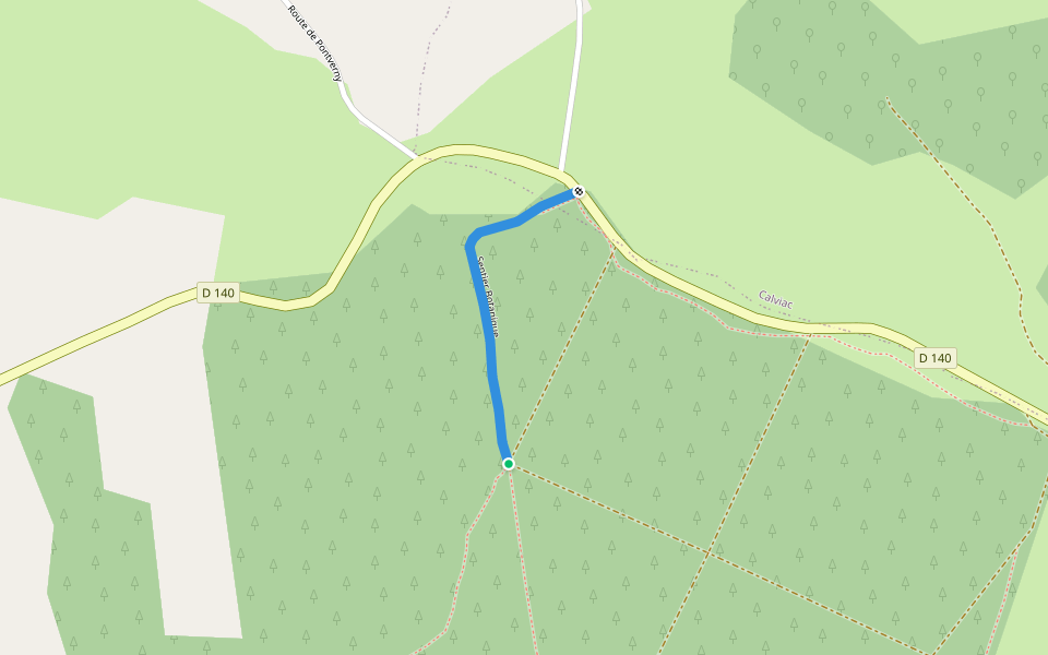 Sentier Botanique walking route map in Sousceyrac-en-Quercy