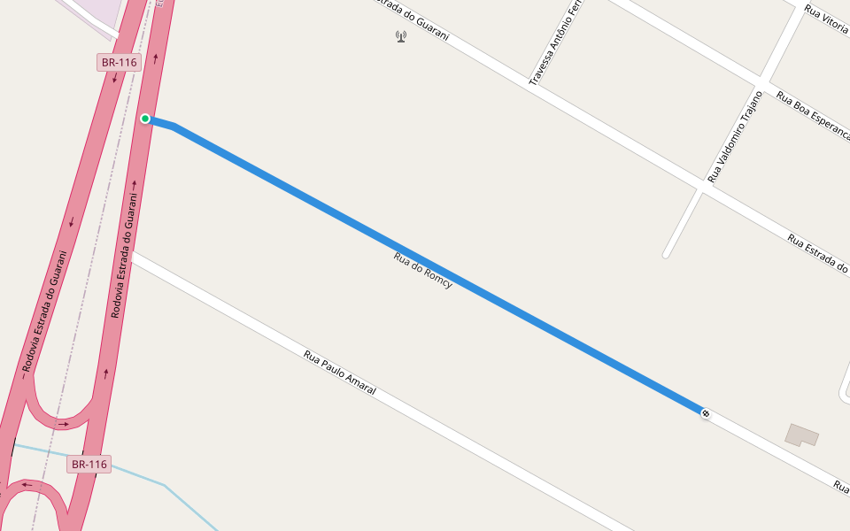 Rua do Romcy walking route map in Eusébio