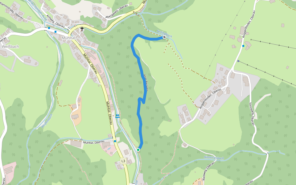 Alter Reitweg walking route map in Wildschönau