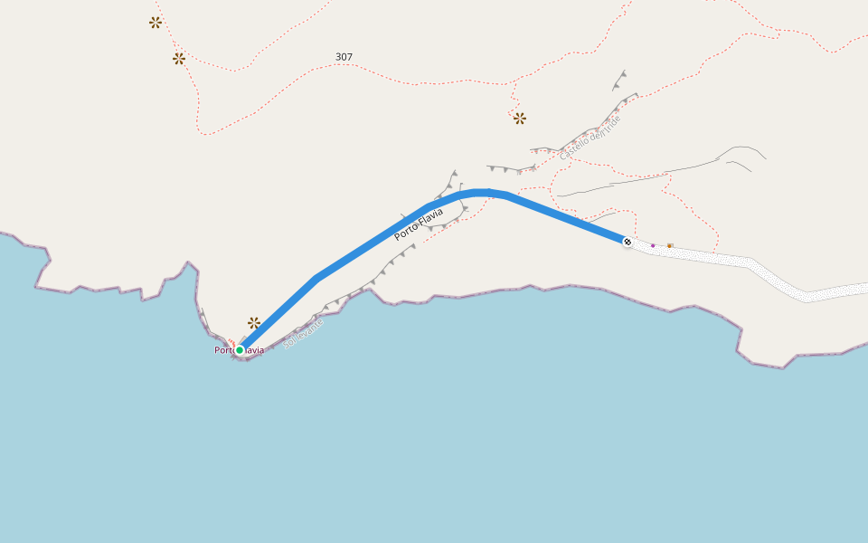 Porto Flavia Walking Map