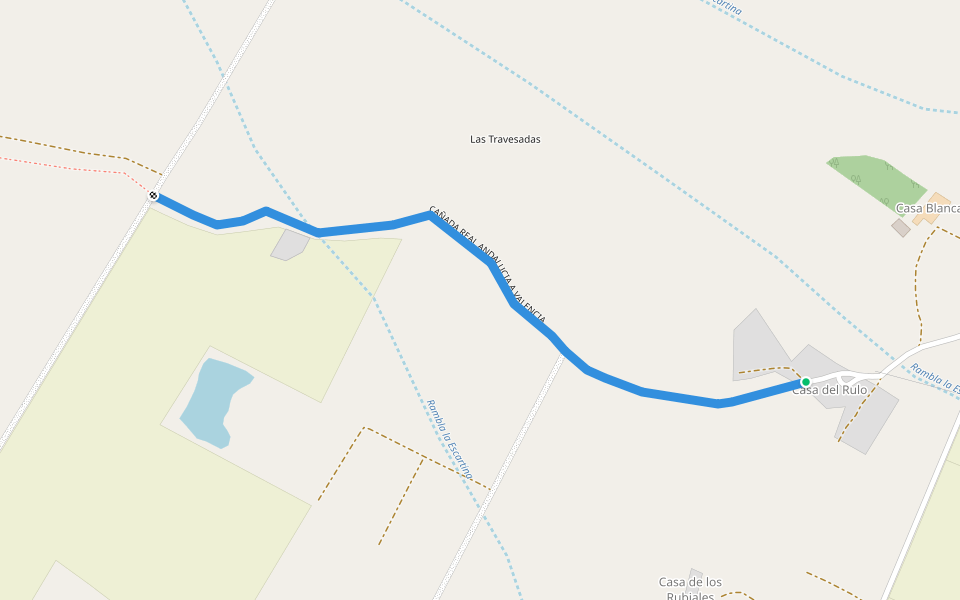 CAÑADA REAL ANDALUCIA A VALENCIA walking route map in Chinchilla de Monte-Aragón