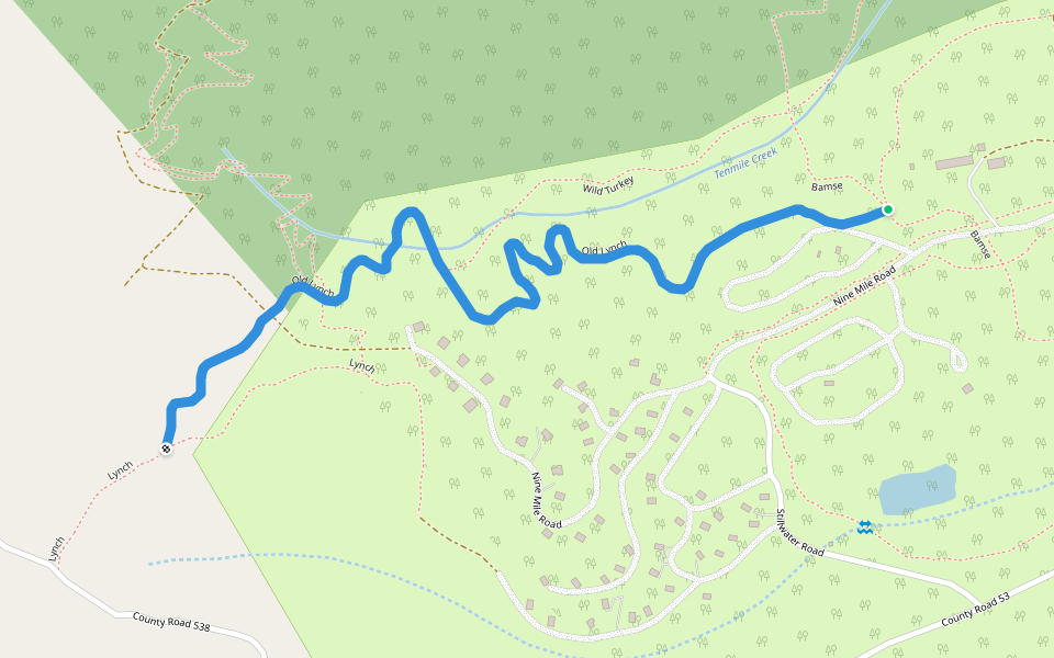 Old Lynch walking route map in Granby