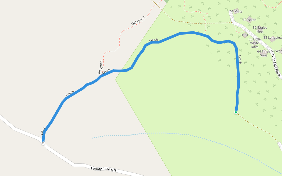 Lynch walking route map in Granby