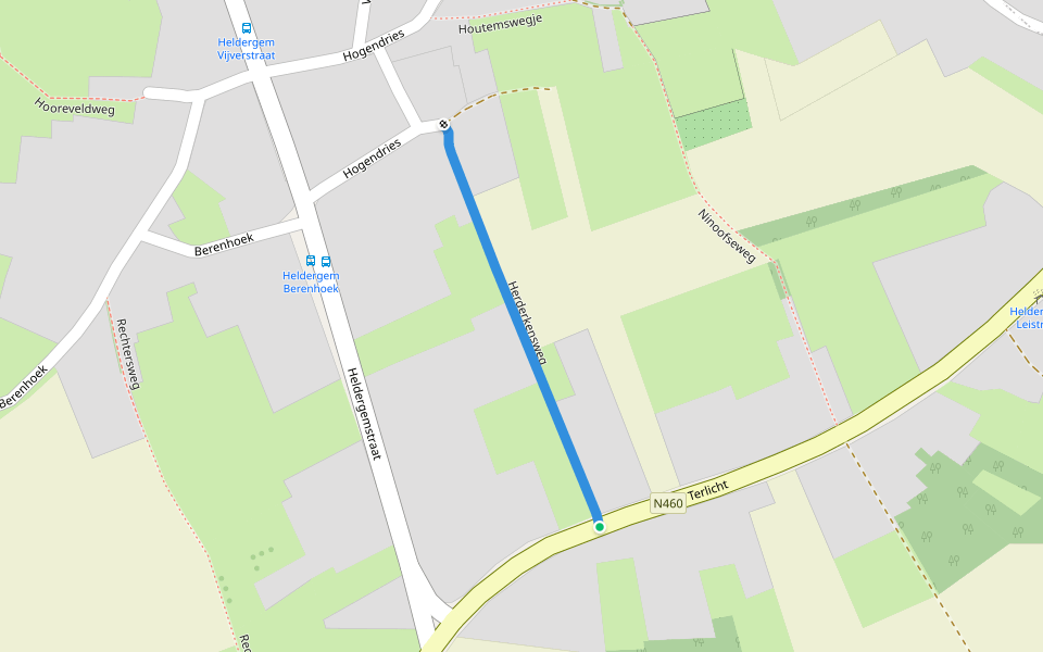 Herderkensweg walking route map in Haaltert