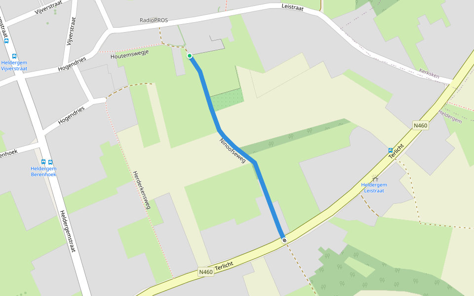 Ninoofseweg walking route map in Haaltert