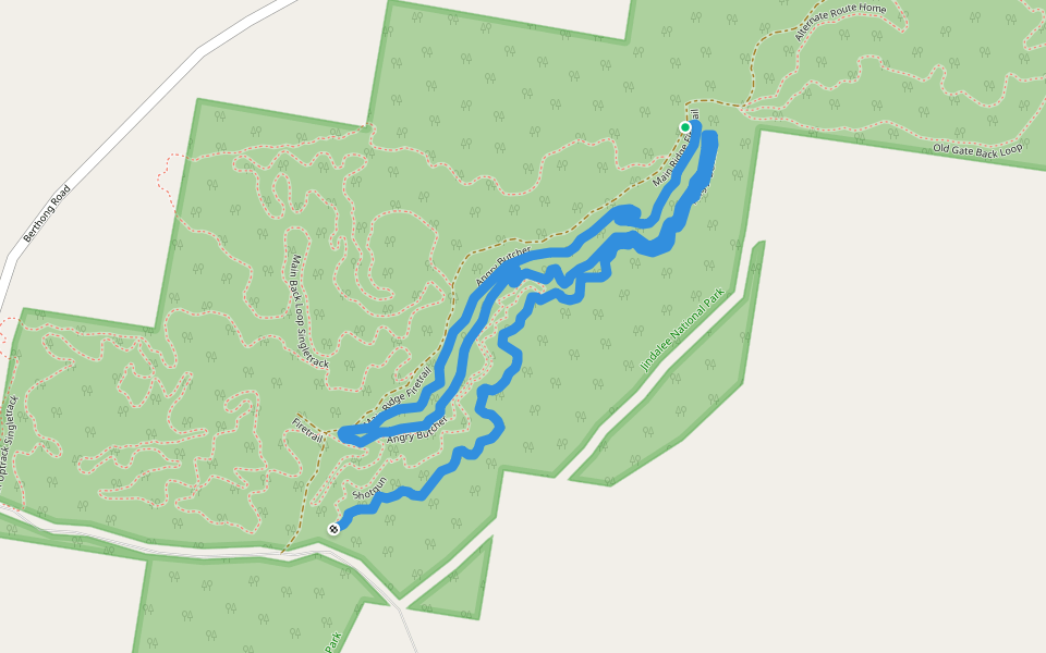Angry Butcher walking route map in Cootamundra