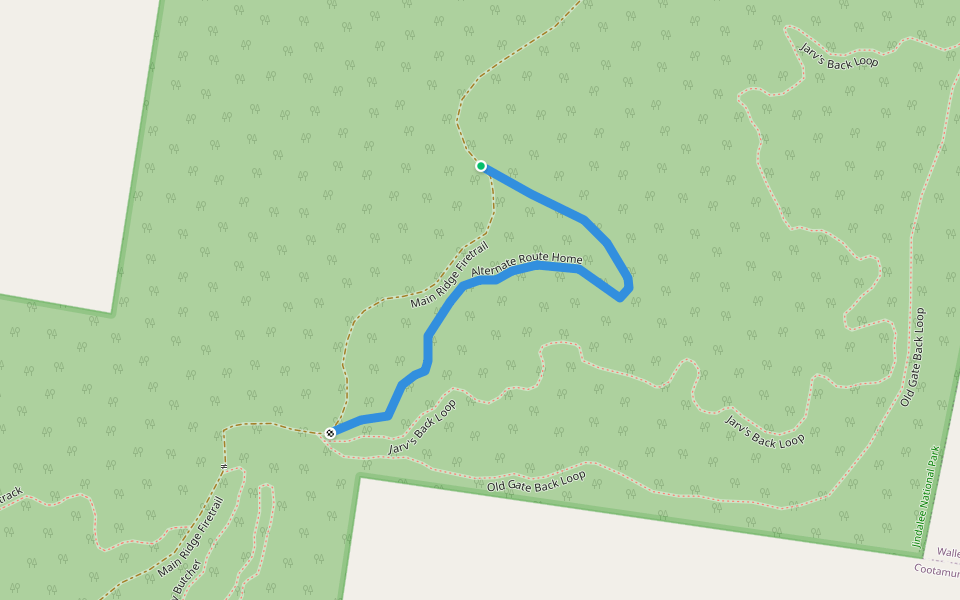 Alternate Route Home walking route map in Cootamundra