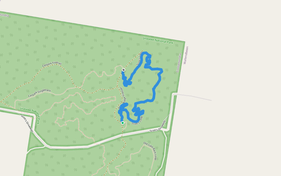 Scott's Loop walking route map in Cootamundra