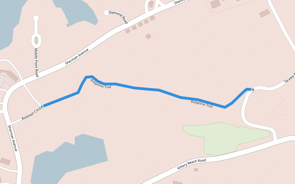 Ridgeline Trail walking route map in Boqueron
