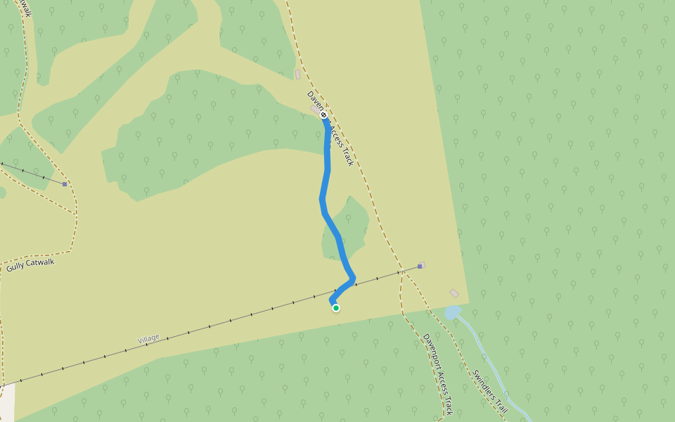 Part of old Aquaduct to Brandy Creek Mine walking route map in Hotham Heights
