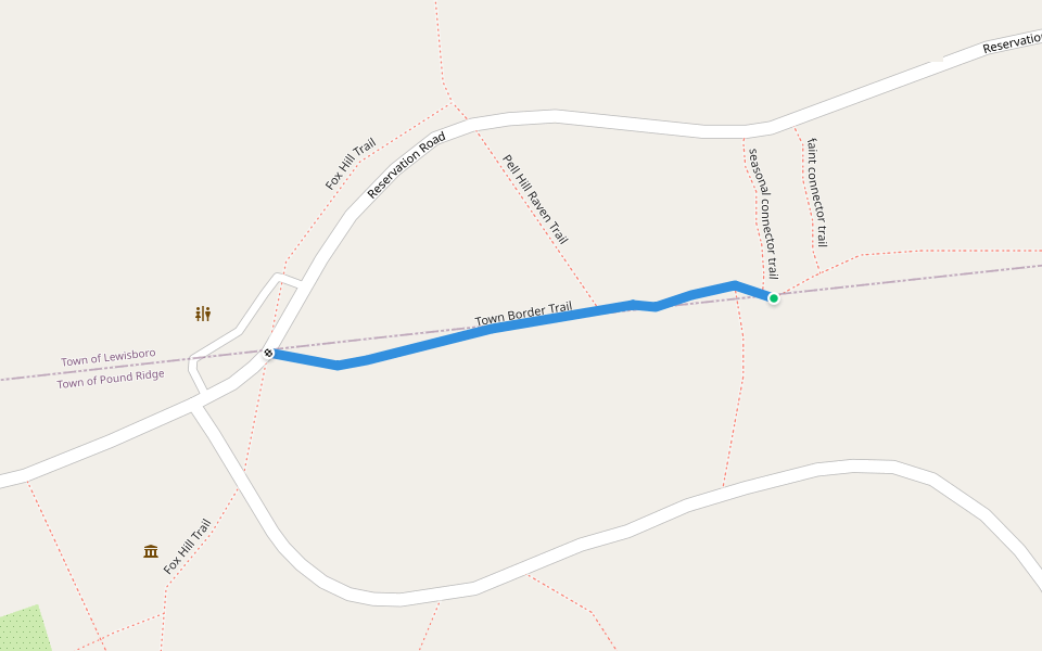 Town Border Trail walking route map in Cross River