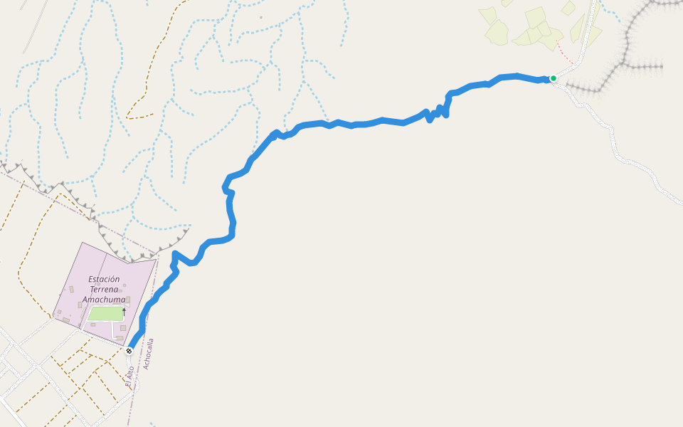 Senda a los Chulpares de Uypaca walking route map in El Alto
