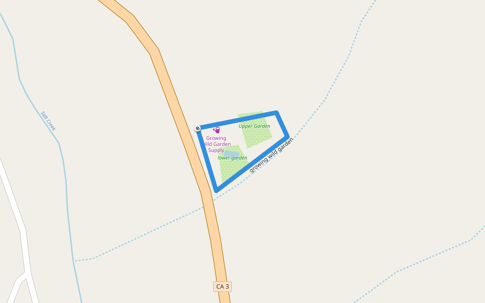 growing wild garden walking route map in Hayfork