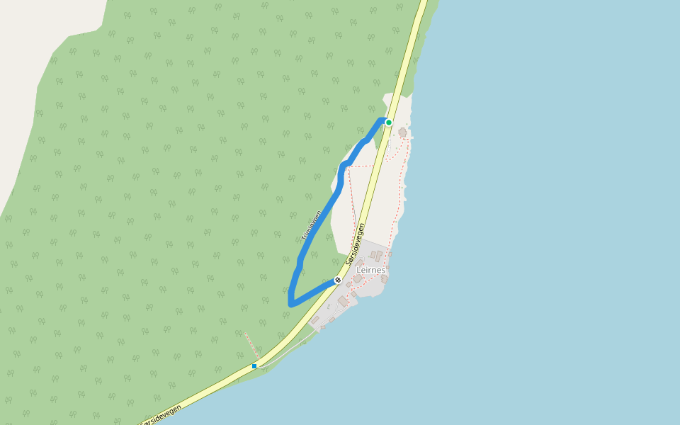 Trimløypen walking route map in Bjordal