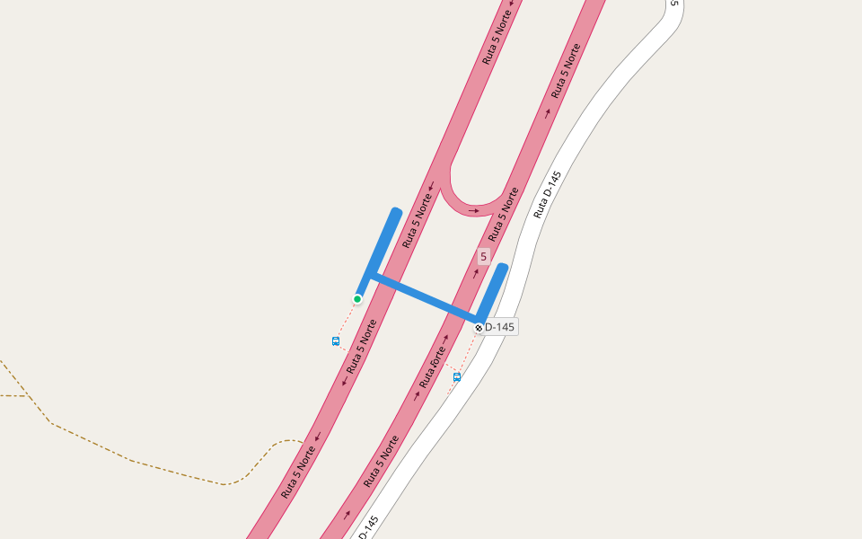 Pasarela Peatonal Quebrada Honda walking route map in Quebrada Honda