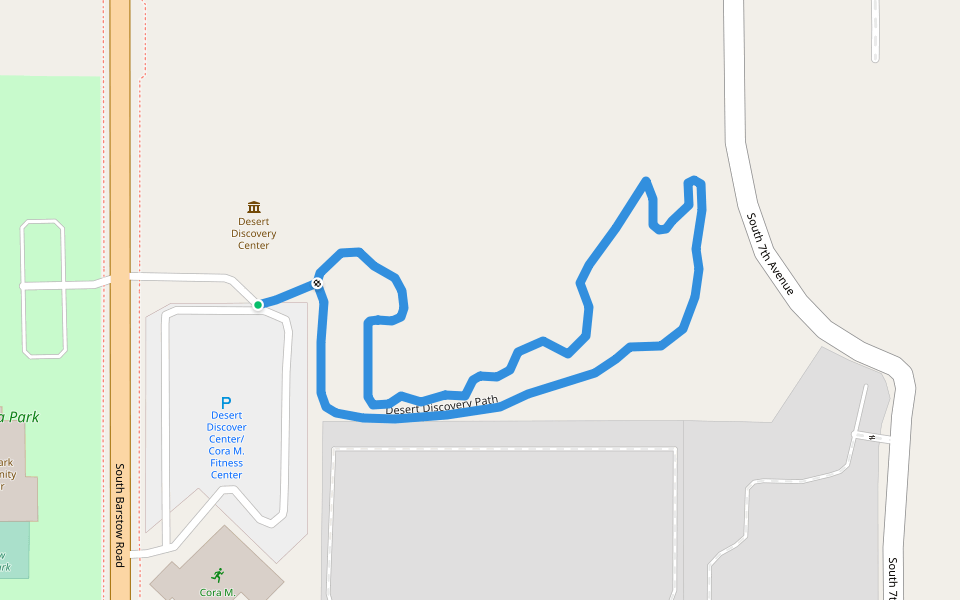 Desert Discovery Path walking route map in Barstow