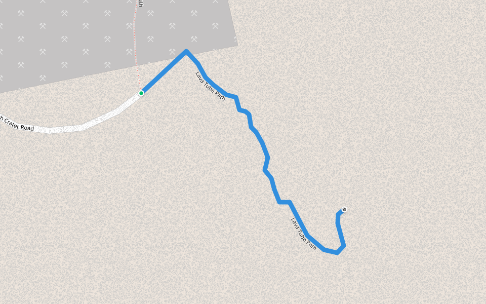 Lava Tube Path walking route map in Pisgah