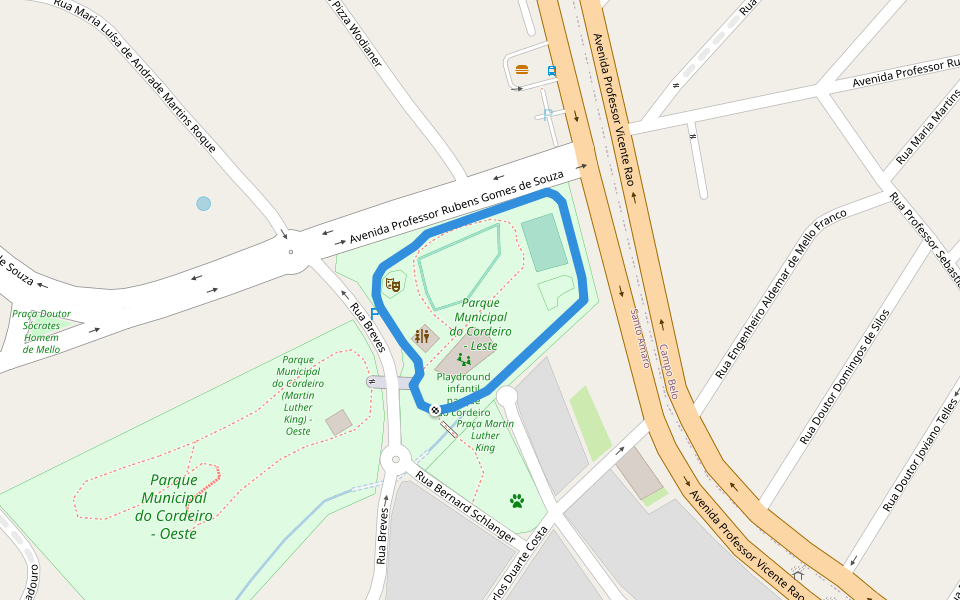 Trilha de caminhada do Parque do Cordeiro