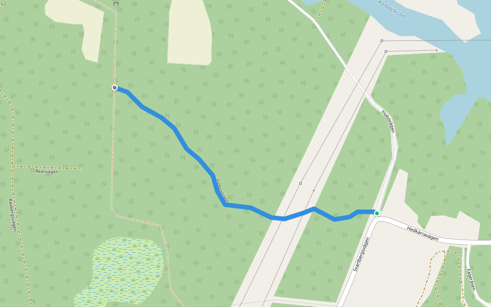 Flobostigen walking route map in Fagersta