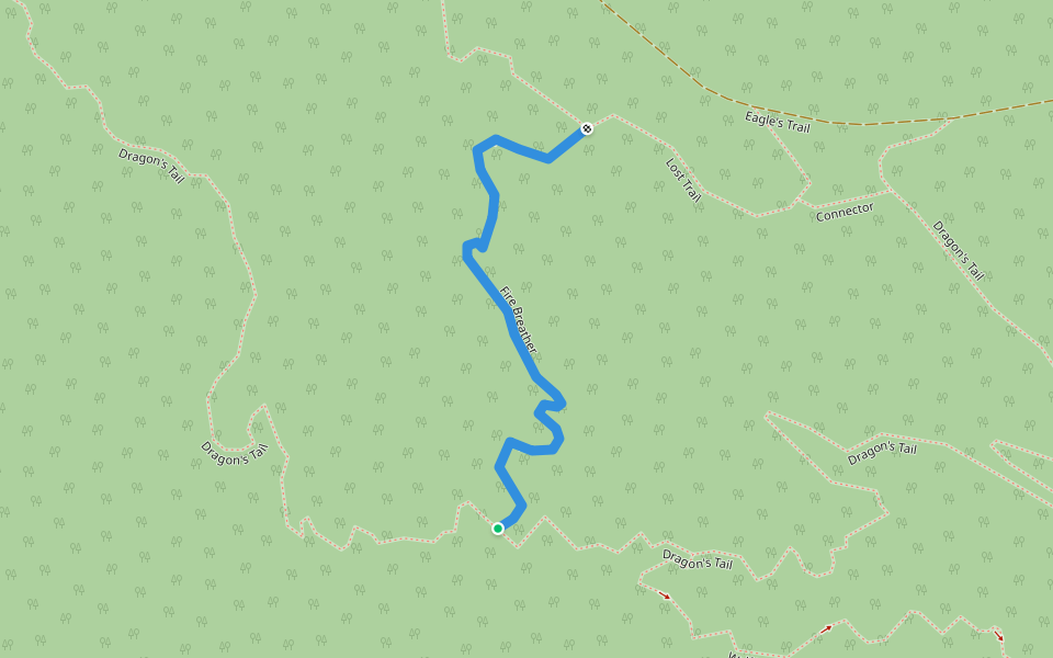Fire Breather walking route map in Hinesburg