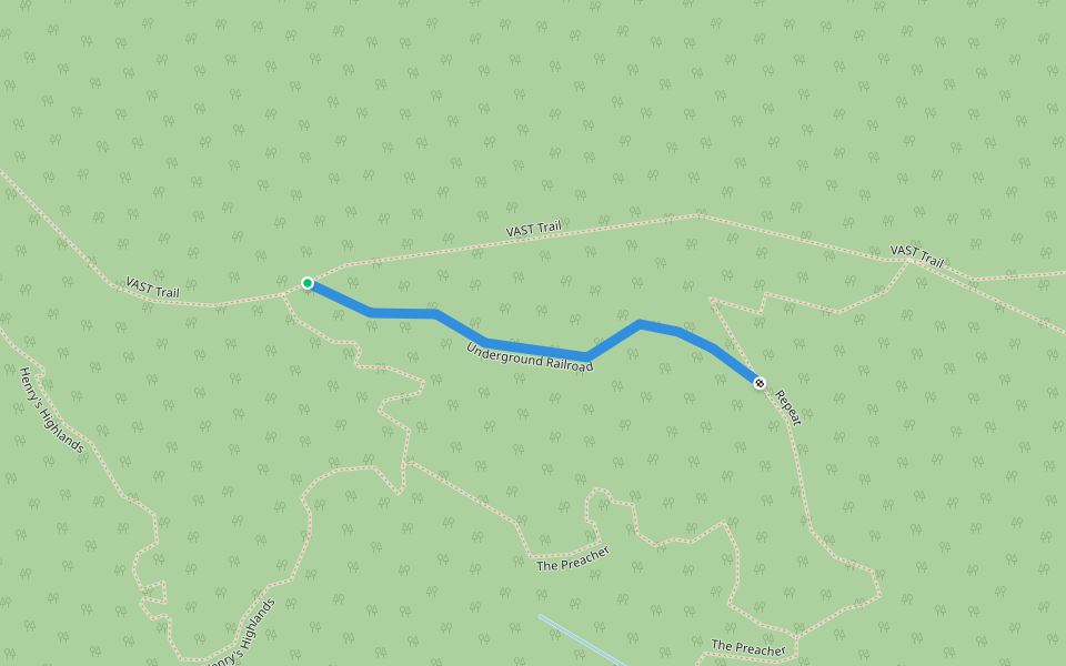 Underground Railroad walking route map in Hinesburg