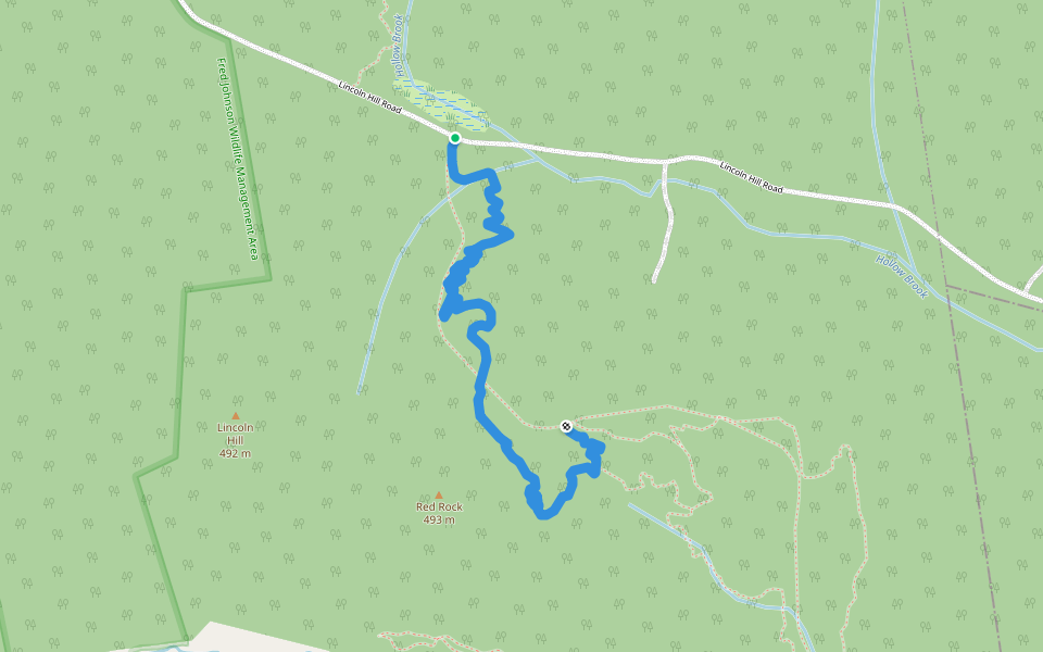 Henry's Highlands walking route map in Hinesburg