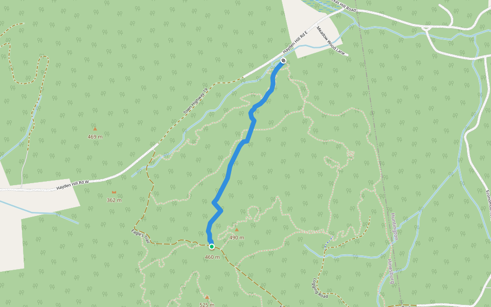 Sheep Thrills walking route map in Hinesburg
