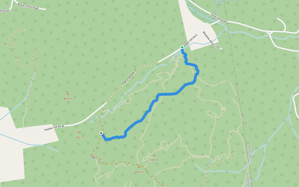 International walking route map in Huntington