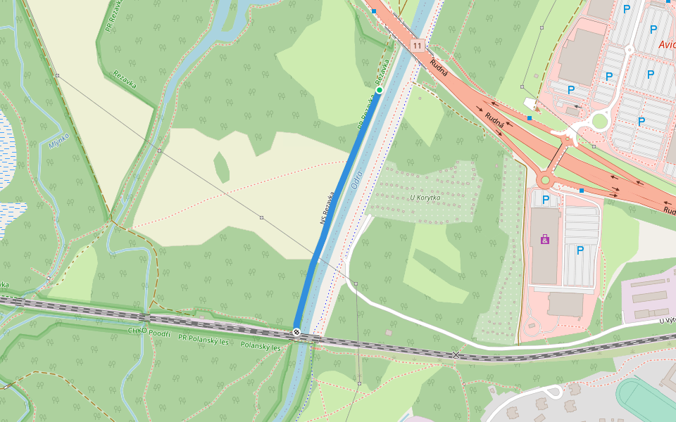 NS Rezavka walking route map in Veřovice