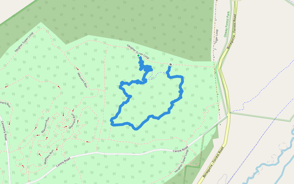 Grasstrees walking route map in Forrest