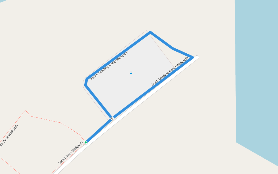 South Loading Ramp Walkpath walking route map in Conchas