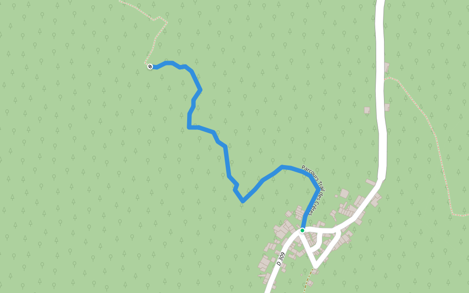 Parcours Trail des Crêtes walking route map in Saint-Paul-de-Jarrat