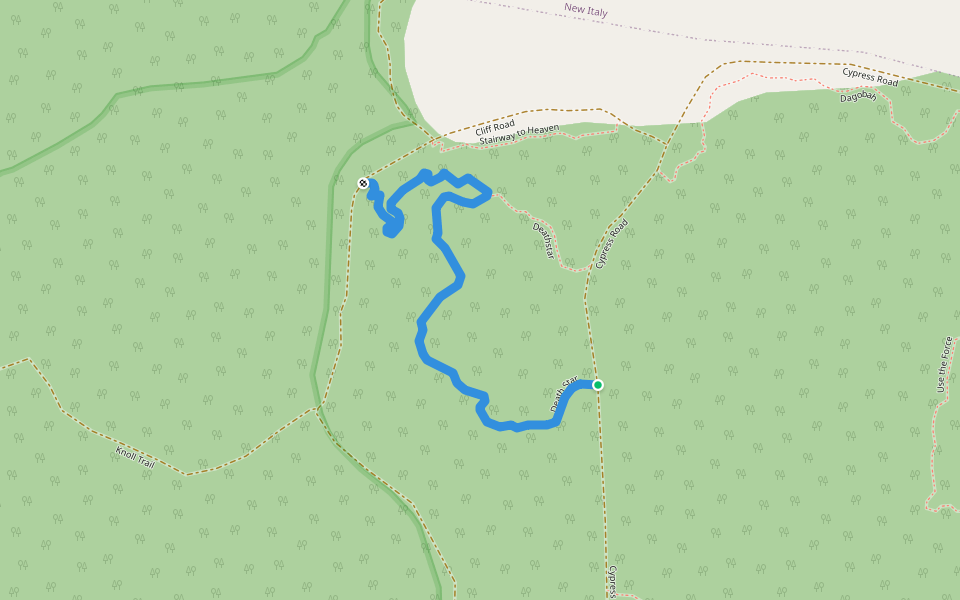Death Star walking route map in Tabbimoble